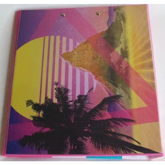 Mead Original Trapper Keeper Binder Retro Portfolio Vintage Style SUNSET NEW - Picture 2 of 5